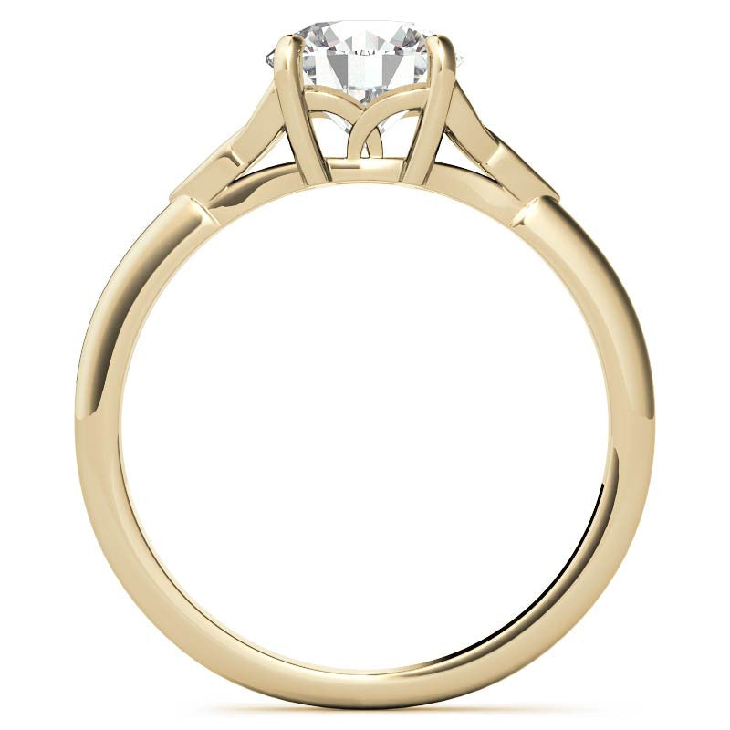 Round Celtic Knot Moissanite Engagement Ring