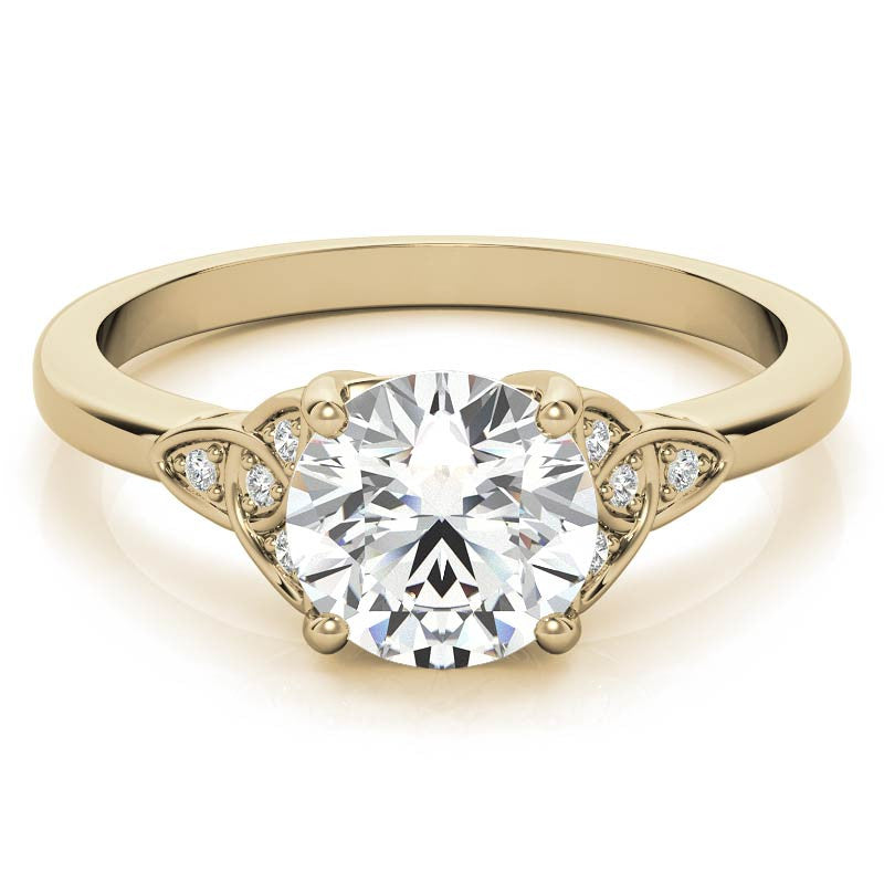 Round Celtic Knot Moissanite Engagement Ring