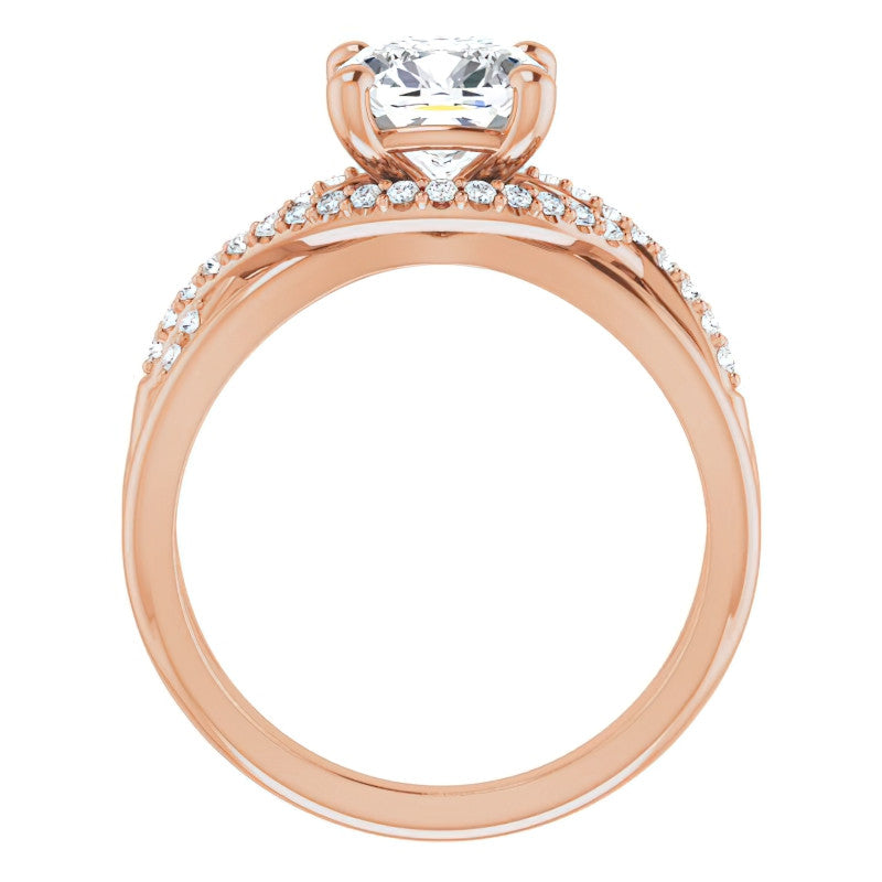 Multi-Band Cushion Moissanite Infinity Engagement Ring