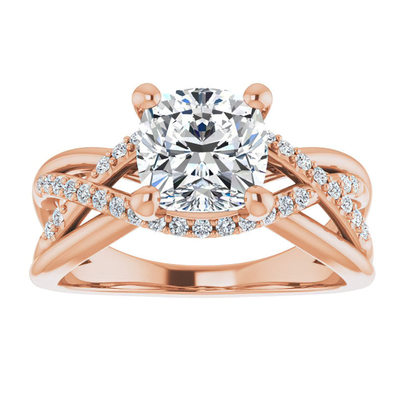 Multi-Band Cushion Moissanite Infinity Engagement Ring