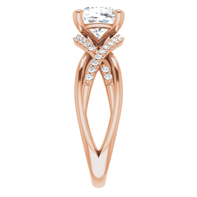 Multi-Band Cushion Moissanite Infinity Engagement Ring