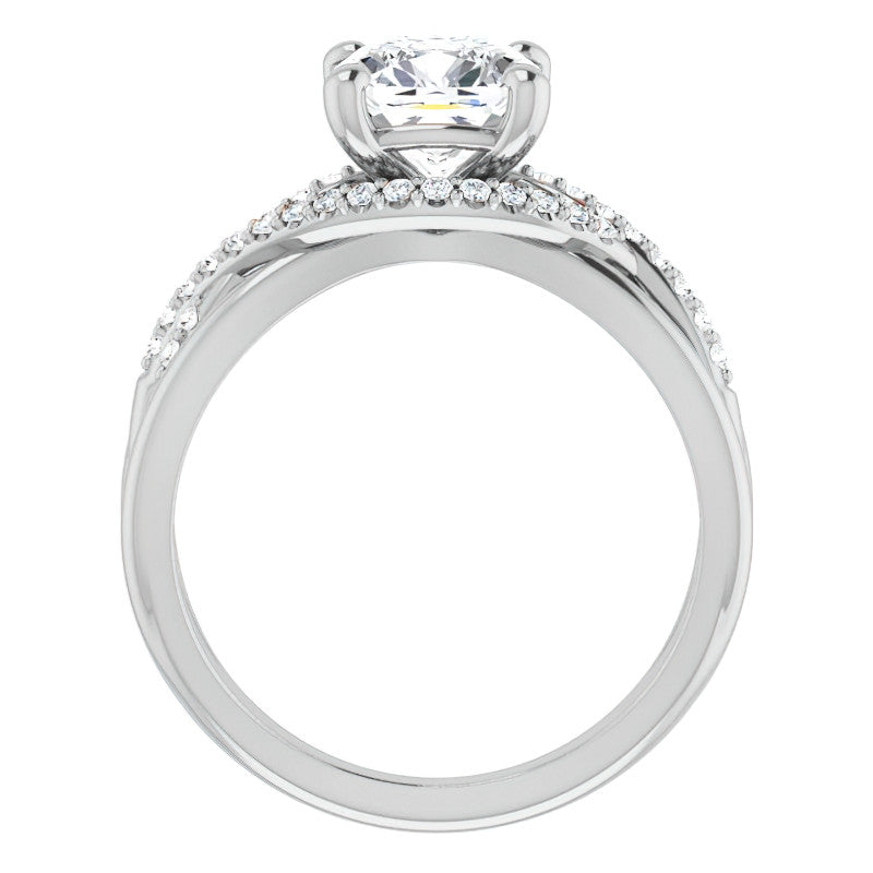 Multi-Band Cushion Moissanite Infinity Engagement Ring