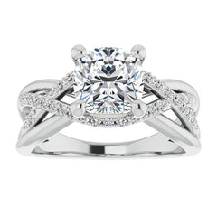 Multi-Band Cushion Moissanite Infinity Engagement Ring