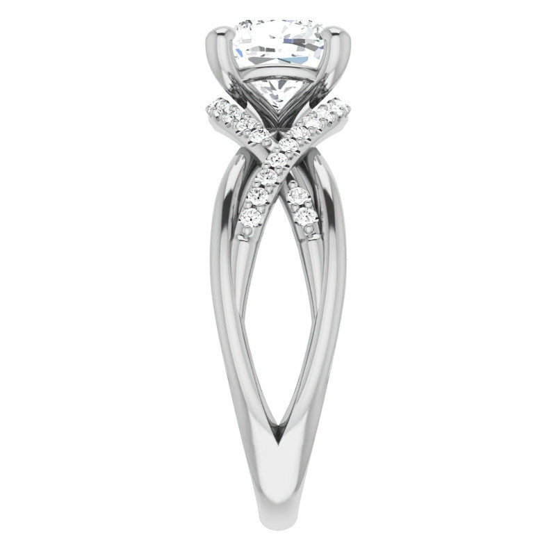 Multi-Band Cushion Moissanite Infinity Engagement Ring
