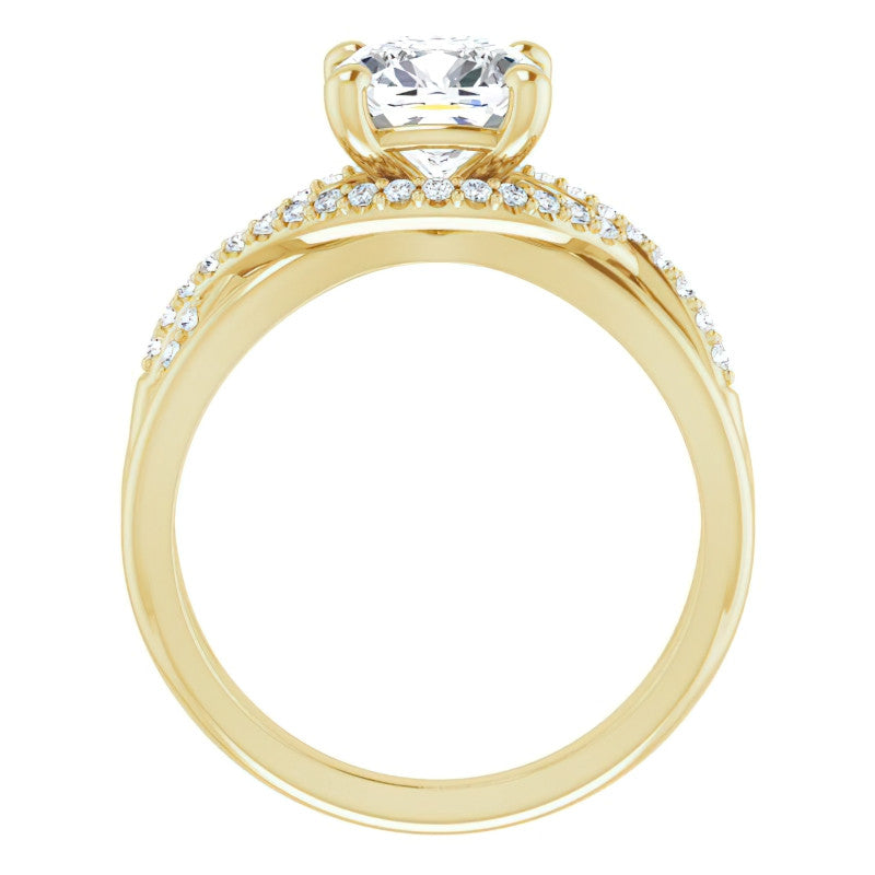 Multi-Band Cushion Moissanite Infinity Engagement Ring