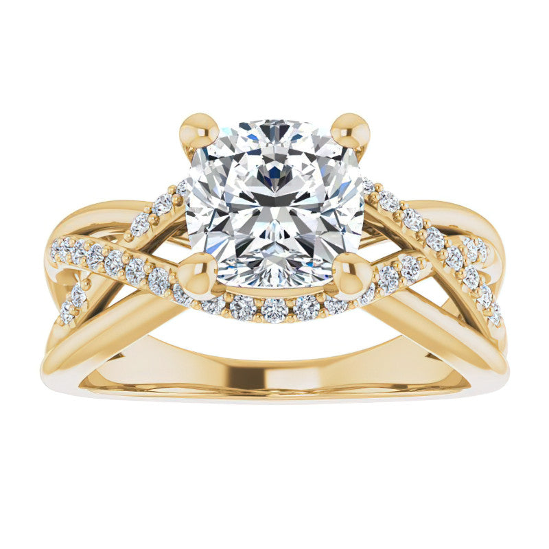 Multi-Band Cushion Moissanite Infinity Engagement Ring