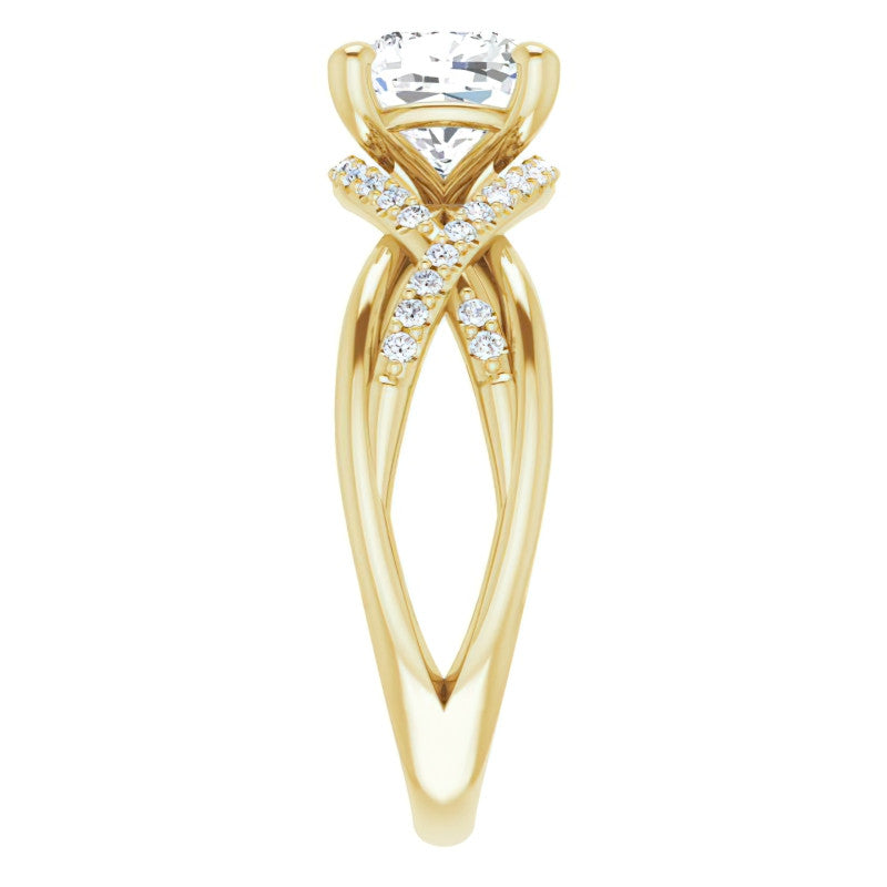 Multi-Band Cushion Moissanite Infinity Engagement Ring