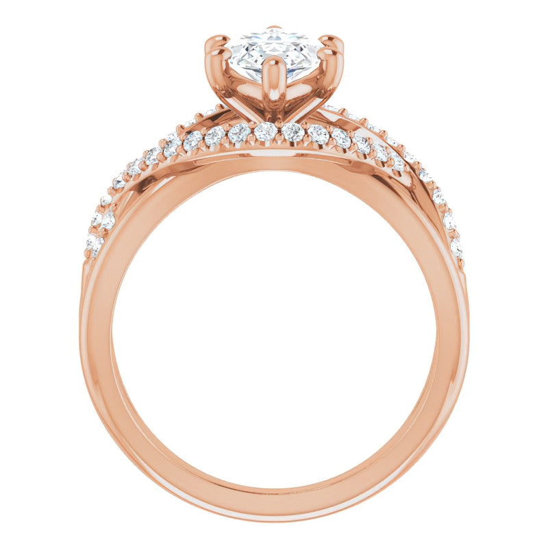 Multi-Band Marquise Moissanite Infinity Engagement Ring