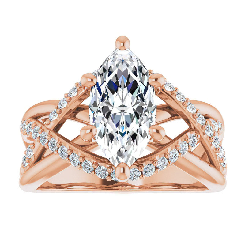 Multi-Band Marquise Moissanite Infinity Engagement Ring