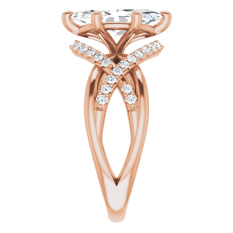 Multi-Band Marquise Moissanite Infinity Engagement Ring