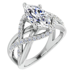 Multi-Band Marquise Moissanite Infinity Engagement Ring