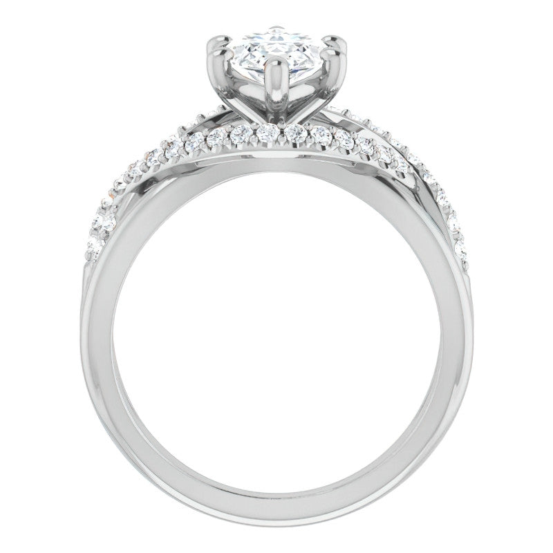 Multi-Band Marquise Moissanite Infinity Engagement Ring