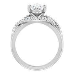 Multi-Band Marquise Moissanite Infinity Engagement Ring