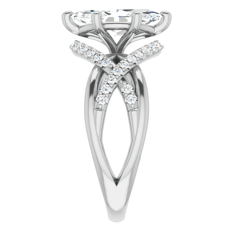 Multi-Band Marquise Moissanite Infinity Engagement Ring