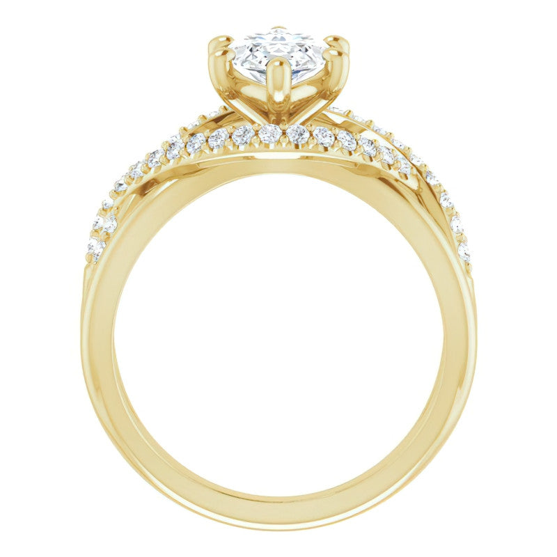 Multi-Band Marquise Moissanite Infinity Engagement Ring
