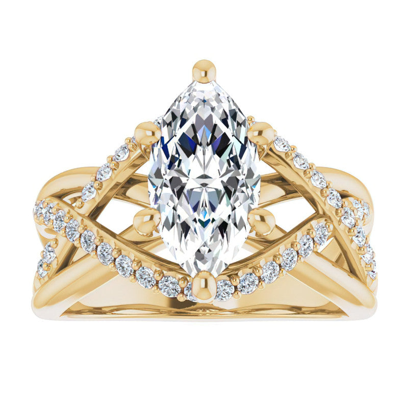 Multi-Band Marquise Moissanite Infinity Engagement Ring