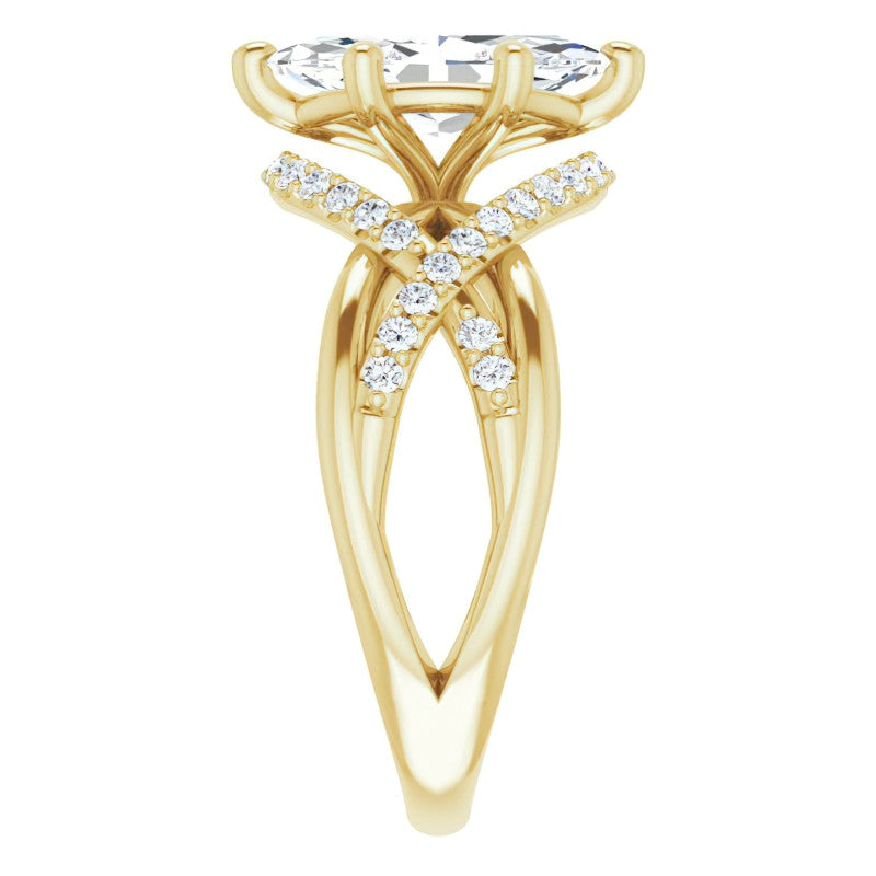 Multi-Band Marquise Moissanite Infinity Engagement Ring