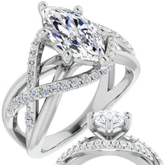 Multi-Band Marquise Moissanite Infinity Engagement Ring