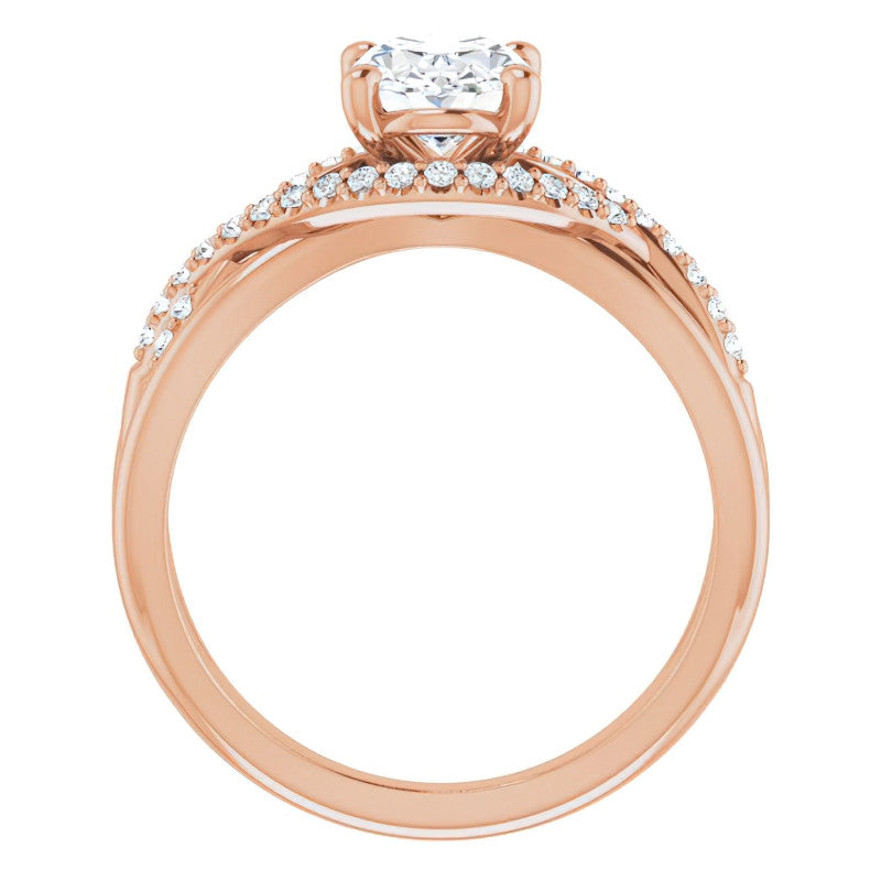 Multi-Band Oval Moissanite Infinity Engagement Ring