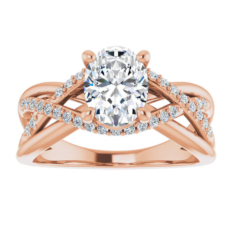 Multi-Band Oval Moissanite Infinity Engagement Ring