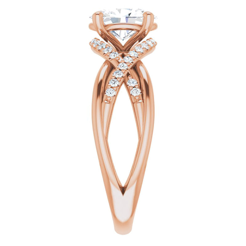Multi-Band Oval Moissanite Infinity Engagement Ring