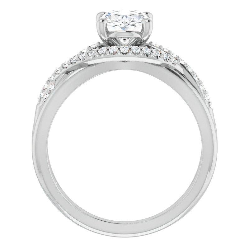Multi-Band Oval Moissanite Infinity Engagement Ring
