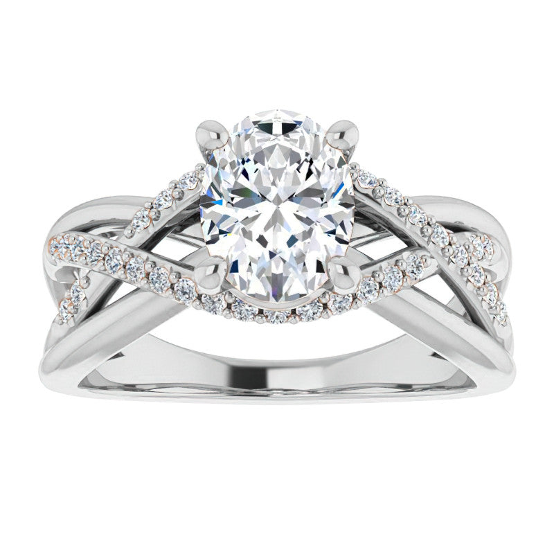 Multi-Band Oval Moissanite Infinity Engagement Ring