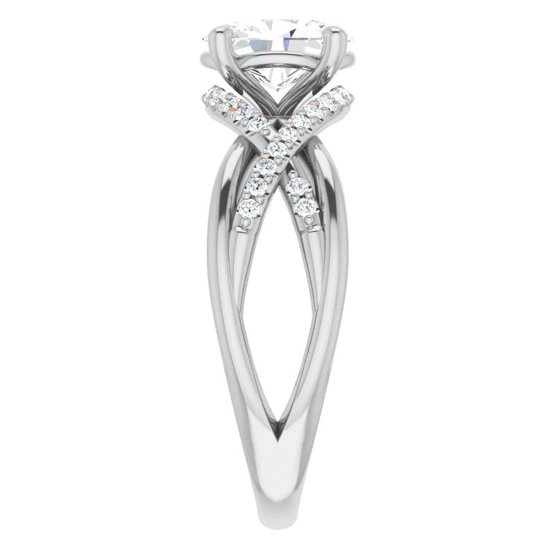 Multi-Band Oval Moissanite Infinity Engagement Ring