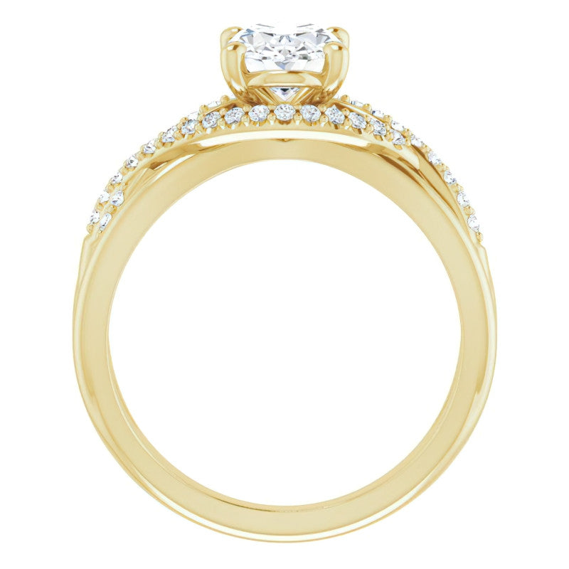 Multi-Band Oval Moissanite Infinity Engagement Ring