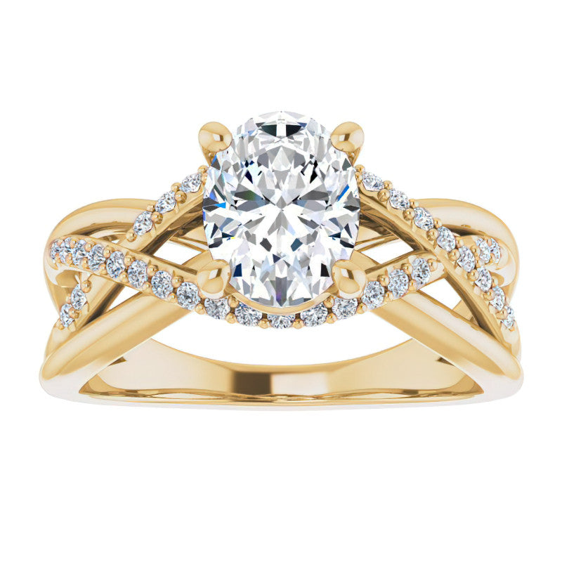 Multi-Band Oval Moissanite Infinity Engagement Ring
