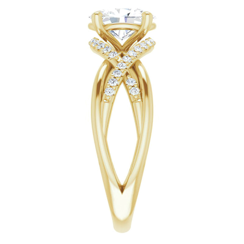 Multi-Band Oval Moissanite Infinity Engagement Ring
