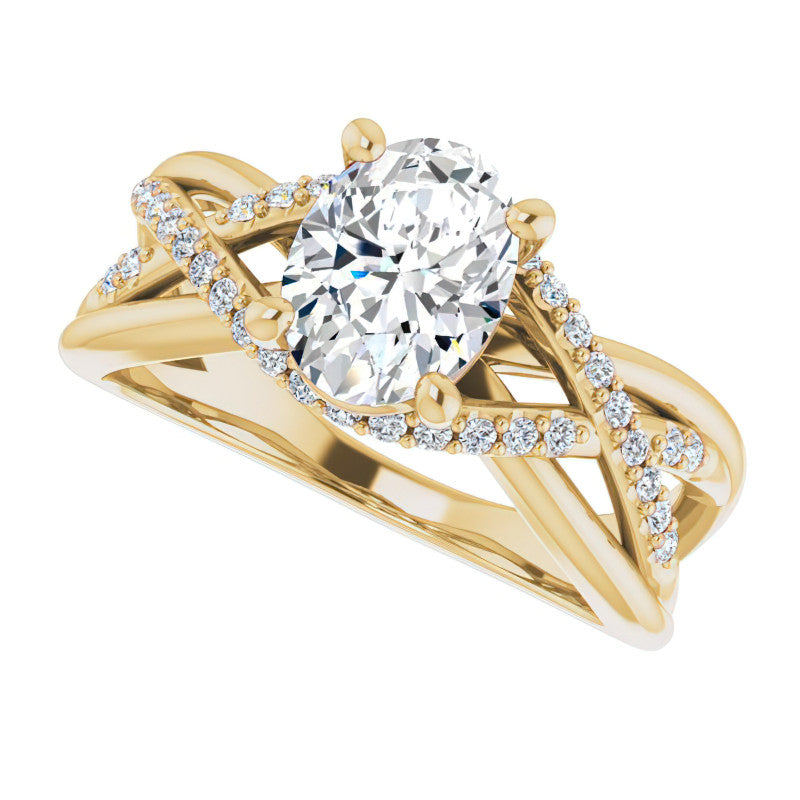 Multi-Band Oval Moissanite Infinity Engagement Ring