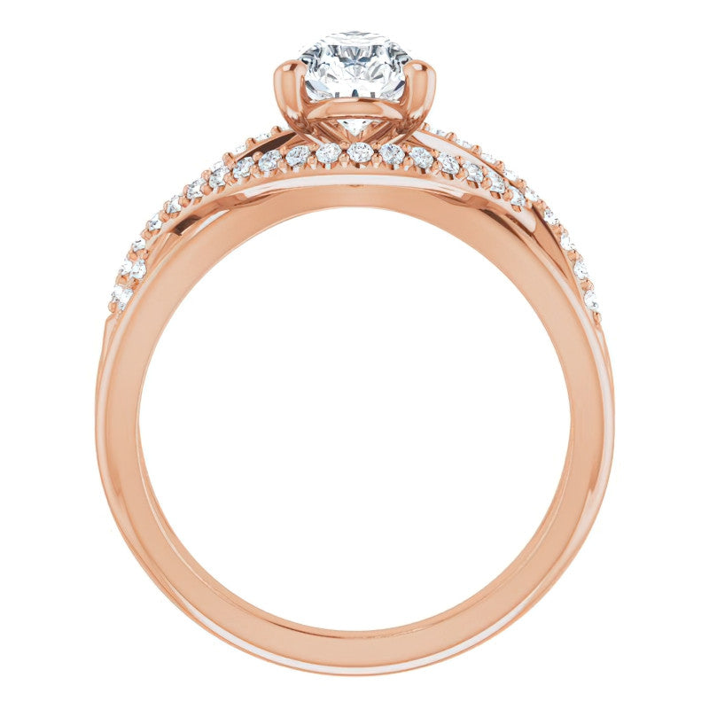 Multi-Band Pear Moissanite Infinity Engagement Ring