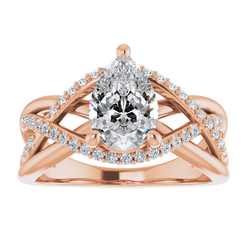 Multi-Band Pear Moissanite Infinity Engagement Ring