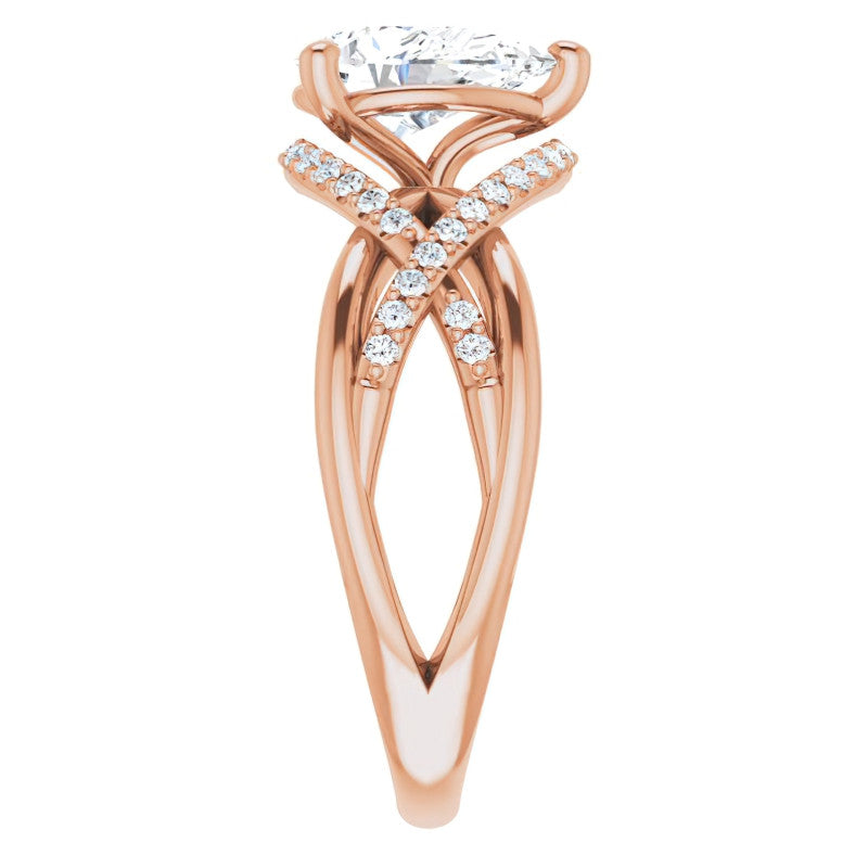 Multi-Band Pear Moissanite Infinity Engagement Ring