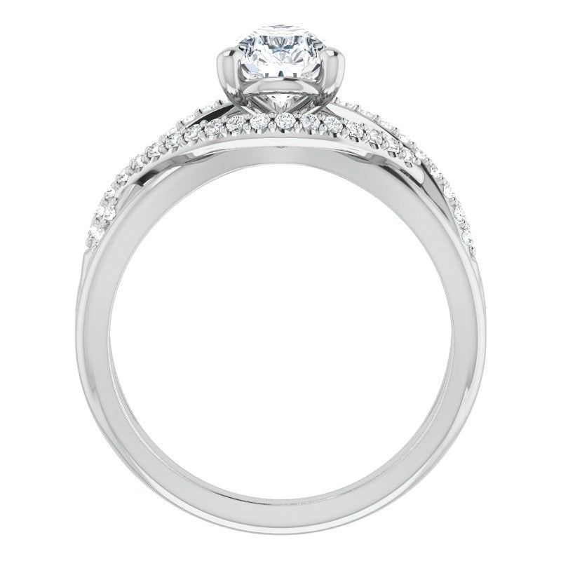 Multi-Band Pear Moissanite Infinity Engagement Ring