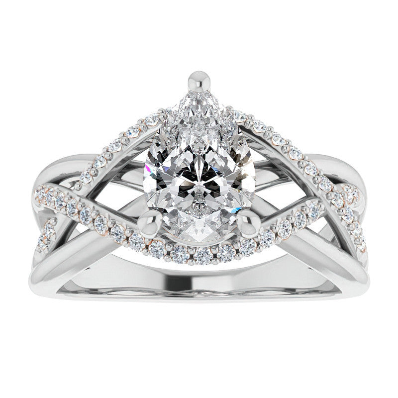 Multi-Band Pear Moissanite Infinity Engagement Ring