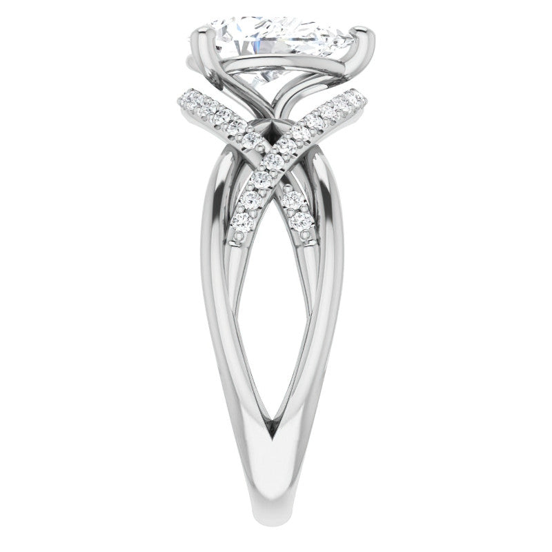 Multi-Band Pear Moissanite Infinity Engagement Ring