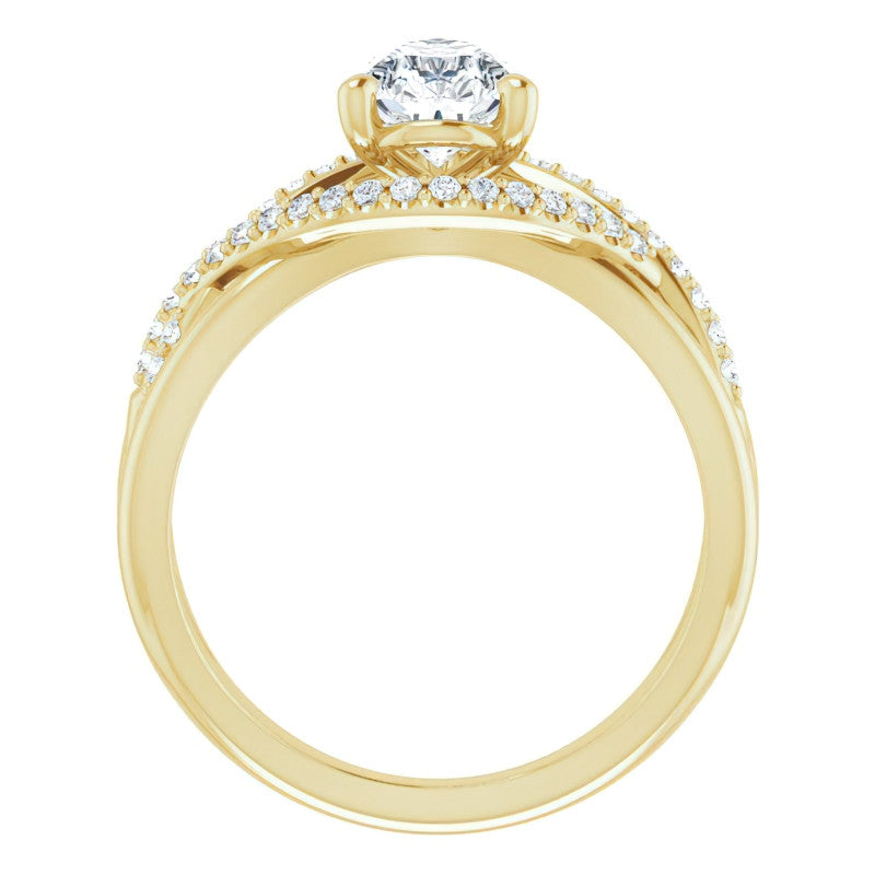 Multi-Band Pear Moissanite Infinity Engagement Ring