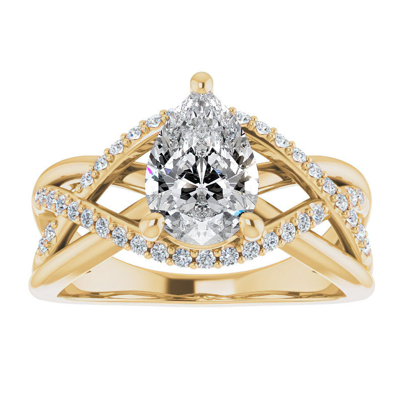 Multi-Band Pear Moissanite Infinity Engagement Ring