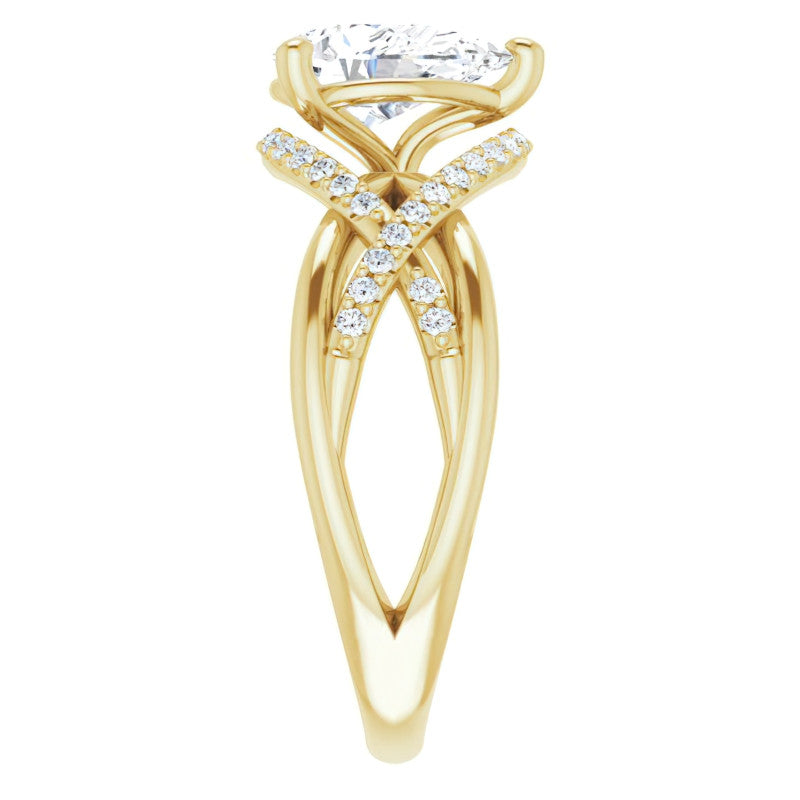 Multi-Band Pear Moissanite Infinity Engagement Ring