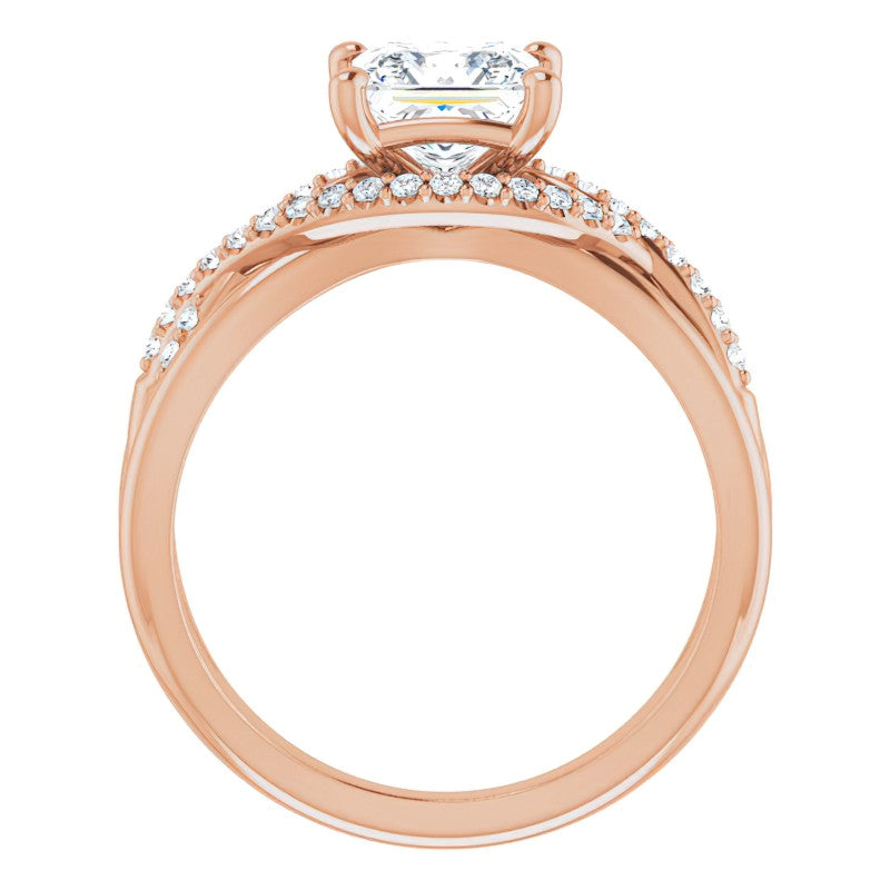 Multi-Band Princess cut Moissanite Infinity Engagement Ring