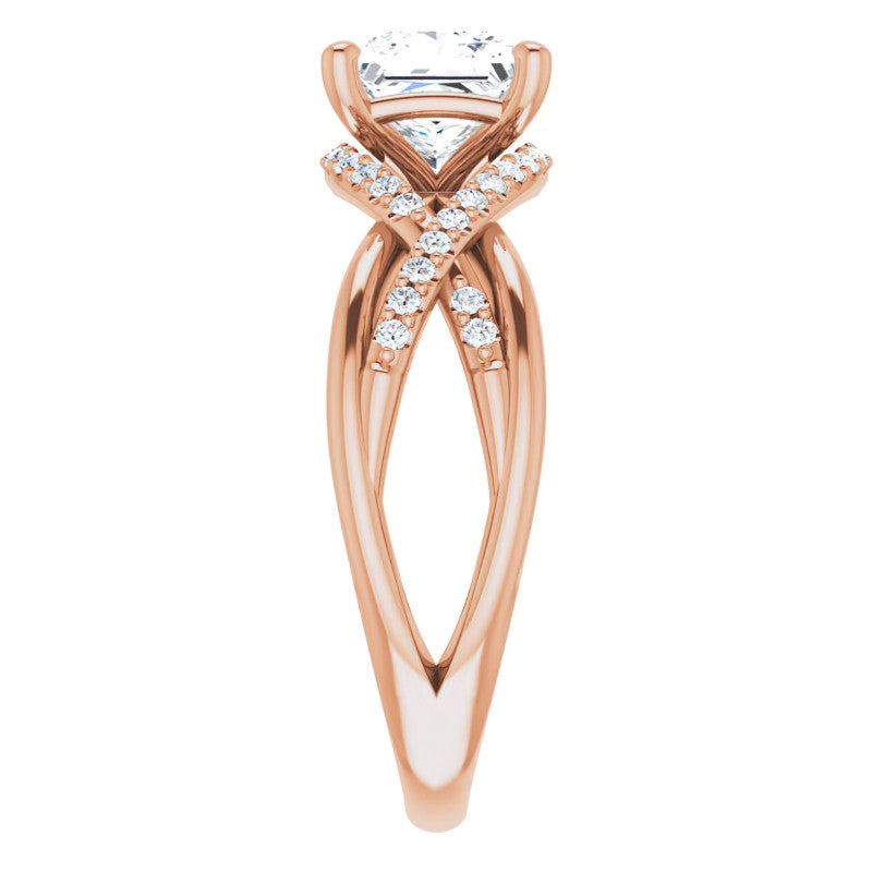 Multi-Band Princess cut Moissanite Infinity Engagement Ring