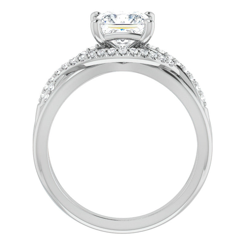 Multi-Band Princess cut Moissanite Infinity Engagement Ring
