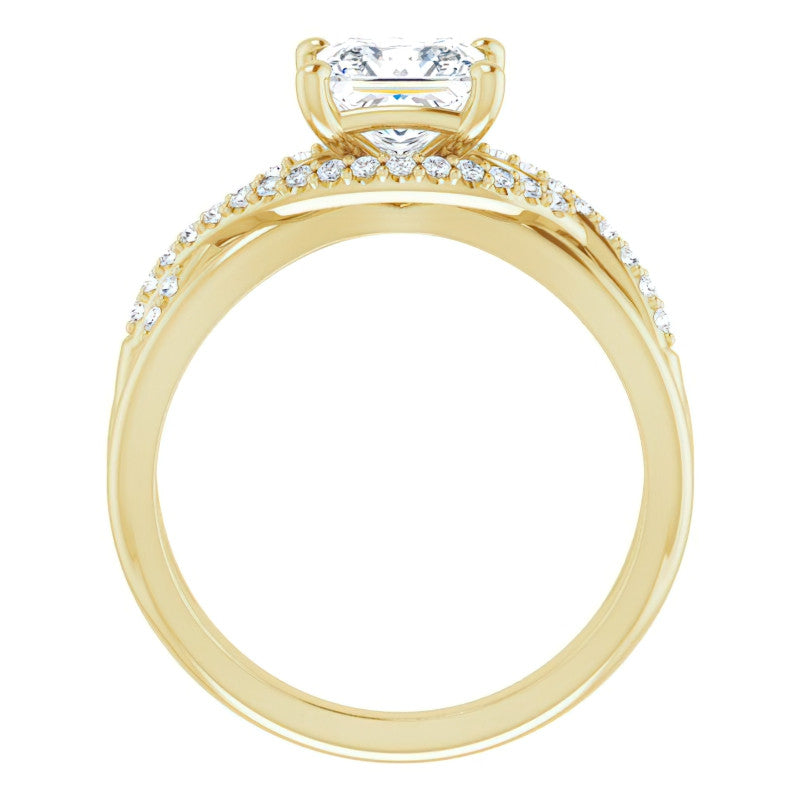Multi-Band Princess cut Moissanite Infinity Engagement Ring