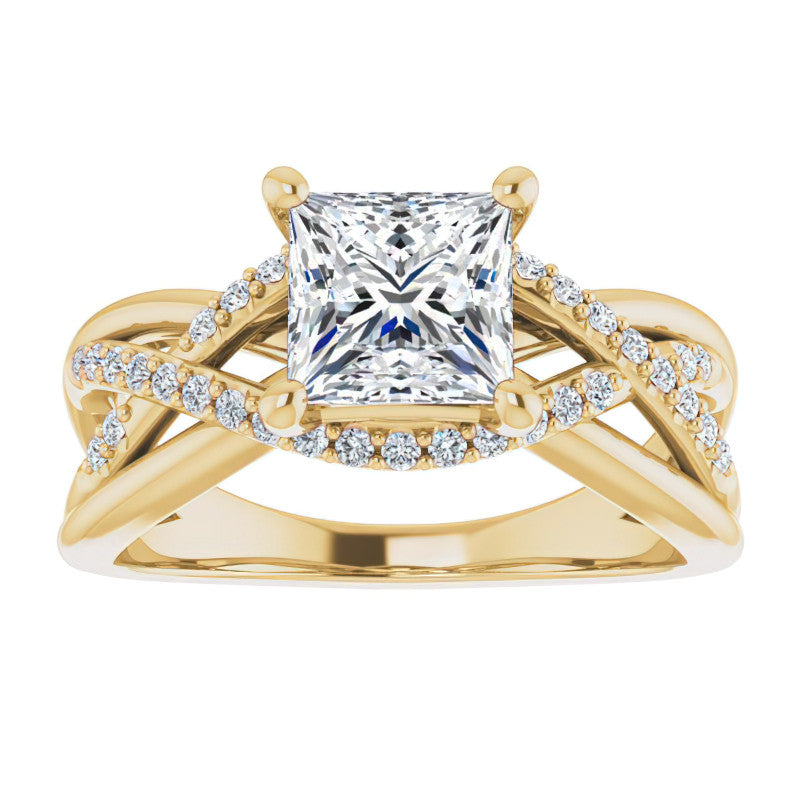 Multi-Band Princess cut Moissanite Infinity Engagement Ring