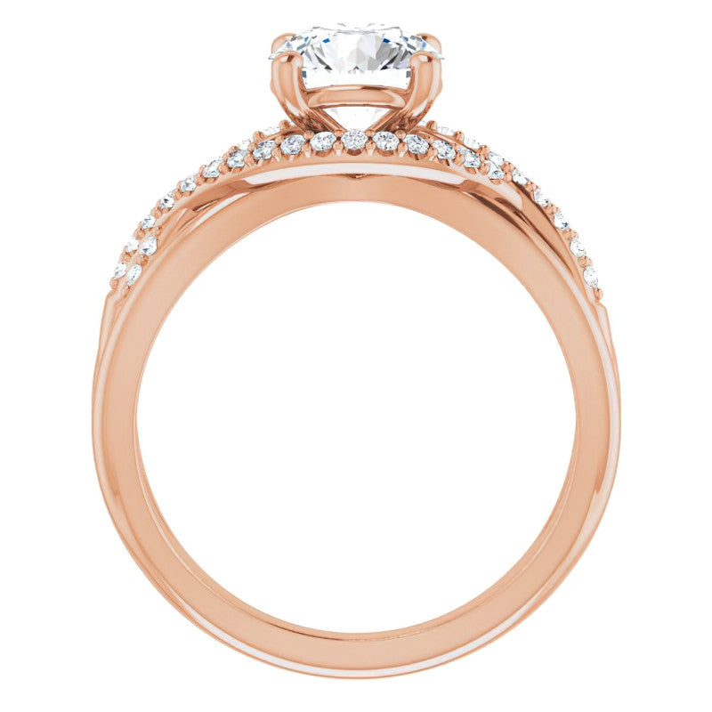 Multi-Band Round Brilliant Moissanite Infinity Engagement Ring