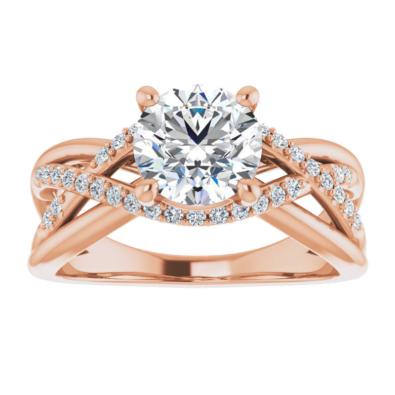 Multi-Band Round Brilliant Moissanite Infinity Engagement Ring