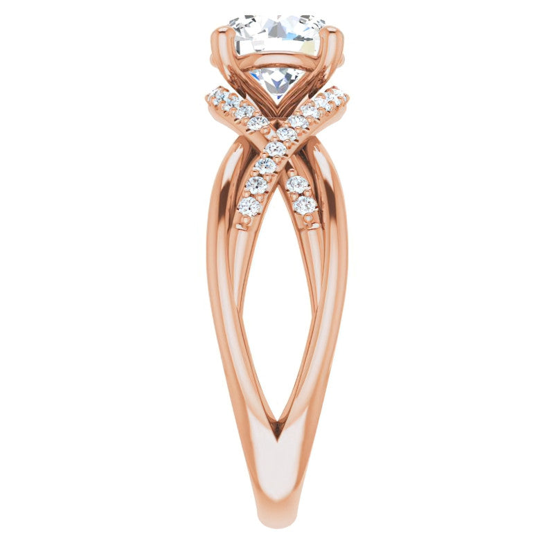 Multi-Band Round Brilliant Moissanite Infinity Engagement Ring
