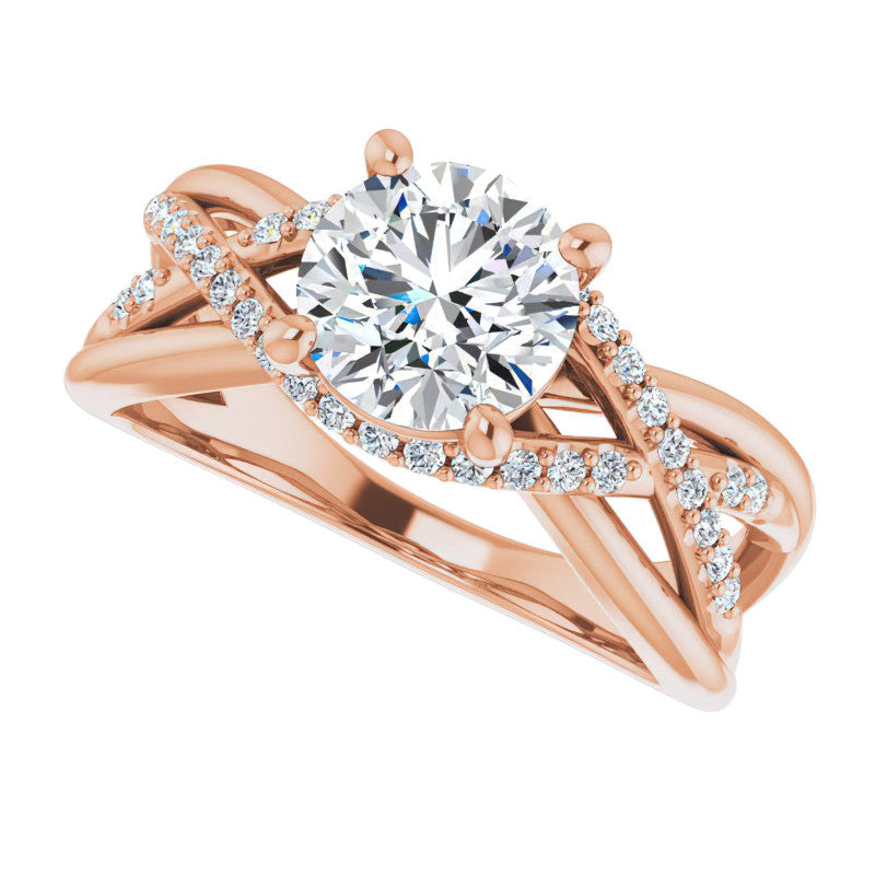 Multi-Band Round Brilliant Moissanite Infinity Engagement Ring